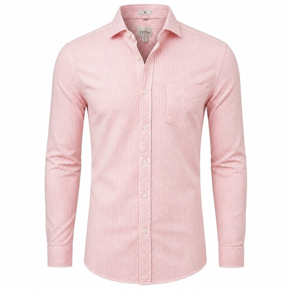 J. Crew Slim Fit Seersucker Gingham Shirt Mens XL Pink White Organic Cotton LS